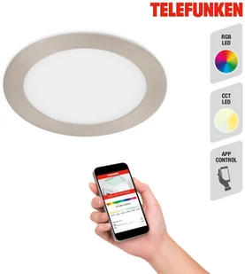 Telefunken Oprawa wpuszczana LED Virgo, RGBW nikiel  17cm - Oprawy, klosze i abażury - miniaturka - grafika 3