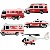 Samochody i pojazdy dla dzieci - Zestaw aut karetka pogotowia ambulans 10szt - miniaturka - grafika 1