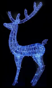 VidaXL Lumarko Świąteczny renifer, akryl, 250 LED, 180 cm, niebieski 329787 VidaXL - Oświetlenie świąteczne - miniaturka - grafika 6