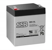 Baterie do zasilaczy awaryjnych UPS - SSB Akumulator Agm Sb 5-12 12V 5Ah - miniaturka - grafika 1