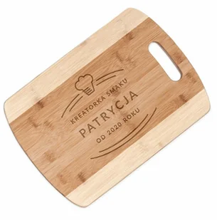 Murrano Deska bambusowa do krojenia z grawerem dla pary na ślub rocznicę p DSK-BMB3-039 - Deski do krojenia - miniaturka - grafika 3