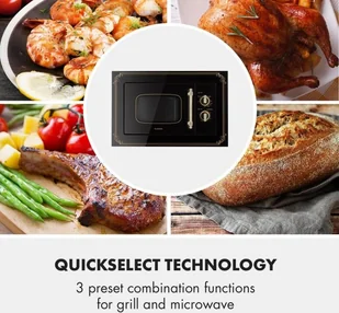 Klarstein DSM4-Retro MWO20-B - Kuchenki mikrofalowe do zabudowy - miniaturka - grafika 6