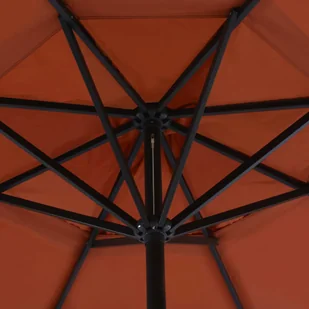 vidaXL Parasol ogrodowy na słupku aluminiowym, 500 cm, terakota bordo - Parasole ogrodowe - miniaturka - grafika 8