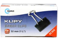 Spinacze i klipsy do papieru - Taurus Klip 32mm (12) TU1156 - miniaturka - grafika 1