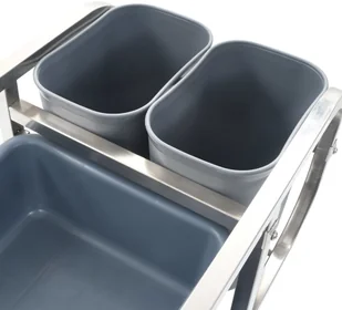 vidaXL vidaXL Wózek kuchenny z plastikowymi pojemnikami, 87x43,5x92 cm - Wózki kuchenne - miniaturka - grafika 4