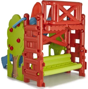 Feber Plac zabaw ze zjeżdżalnią i stolikiem Wood House 09590 - Place zabaw - miniaturka - grafika 2