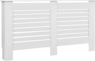 vidaXL Osłona na kaloryfer, biała, 152 x 19 x 81,5 cm, MDF - Akcesoria grzewcze - miniaturka - grafika 3