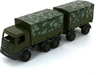 Samochody i pojazdy dla dzieci - POLESIE Poland Samochód z plandeką wojskowy z przyczepą Prestiż - miniaturka - grafika 1