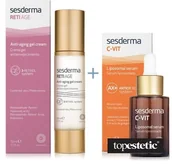 Zestawy kosmetyków damskich - Sesderma Reti Age Anti-Aging Gel Cream + C-VIT Liposomal Serum ZESTAW Krem-żel przeciwstarzeniowy 50 ml + Serum liposomowe 30 ml - miniaturka - grafika 1
