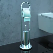 Akcesoria do wc - Franz Joseph Schütte GmbH EISL Stojak toaletowy 2-w-1, chromowy - miniaturka - grafika 1