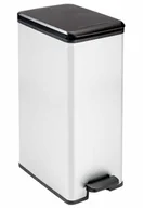 Kosze na śmieci - Curver Kosz na śmieci Deco, 40 L, z pedałem, srebrny, 02340-582-05 Keter - miniaturka - grafika 1