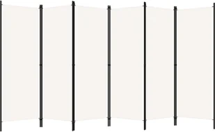 vidaXL Parawan 6-panelowy, biały, 300 x 180 cm vidaXL - Parawany - miniaturka - grafika 2