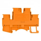 Kostki, złączki, wtyczki - Geberit DEGSON szynowa zaciskowa pomarańczowa 2,5mm2 2-piętrowa 4-przewodowa DSKK2.5-01P-15-00A(H - miniaturka - grafika 1