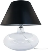 Lampy stojące - Zuma Line Szklana LAMPA stołowa ADANA 5519BK abażurowa LAMPKA stojąca czarna przezroczysta 5519BK - miniaturka - grafika 1