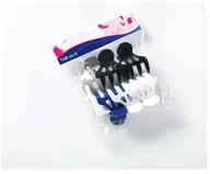 Pozostałe akcesoria fryzjerskie - Sibel sibel Roller klipsami kolor czarny, biały, niebieski, szary 1-częściowy Pack, (1 X 6) 96325228 - miniaturka - grafika 1