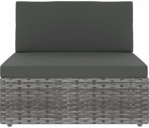 vidaXL 6 częściowy zestaw wypoczynkowy do ogrodu rattan PE szary 3054600 3054600 - Meble ogrodowe - miniaturka - grafika 6