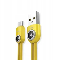 Kable USB - Remax Kabel Usb Lemen RC-101m MicroUSB Żółty - miniaturka - grafika 1