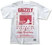 Koszulki męskie - Grizzly t-shirt TAGLINE TEE White - miniaturka - grafika 1
