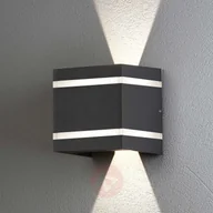 Lampy ogrodowe - Konstmide Kinkiet zewnętrzny Cremona efekt pasków, 14cm - miniaturka - grafika 1