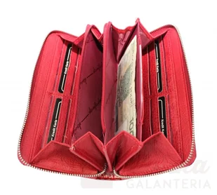 Jennifer Jones Portfel Damski Skóra Naturalna Lakierowana Duży Z Metalowym Suwakiem Piórnik JJ5247 - Portfele - miniaturka - grafika 8