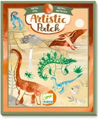 Zabawki kreatywne - Djeco Dinozaury zestaw kreatywny artystyczny łatki - miniaturka - grafika 1