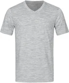 Bluzy narciarskie - super.natural super.natural Base 140 V Neck Tee Men, ash melange XL 2020 Koszulki bazowe termiczne i narciarskie SNM003830-965-XL - miniaturka - grafika 1