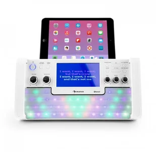 Auna DiscoFever Zestaw karaoke Bluetooth LED Ekran TFT 7 cali CD USB biały KS1-DiscofeverLED WH - Inne akcesoria audio-wideo - miniaturka - grafika 3