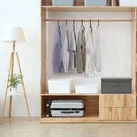 Pudła i pojemniki do przechowywania - vidaXL vidaXL Pojemnik do przechowywania, tkanina, 50x30x25 cm, antracytowy - miniaturka - grafika 1