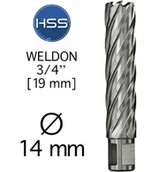 Wiertła - HSS Fi 14 x 55 mm Frez Trepanacyjny Wiertło rurowe - miniaturka - grafika 1
