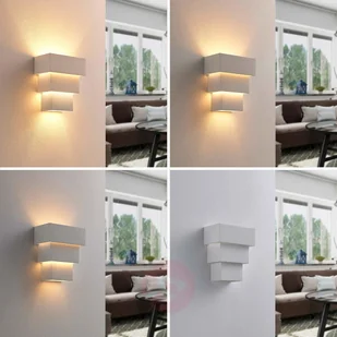 Antonella  efektowny kinkiet LED z gipsu - Lampy ścienne - miniaturka - grafika 2