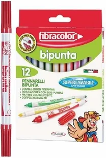 Fibracolor PISAKI DWUSTRONNE DOUBLE POINT X12 - Flamastry - miniaturka - grafika 2