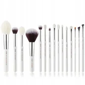 Pędzle do makijażu - Jessup T242 White/silver Zestaw 15 Pędzli - miniaturka - grafika 1