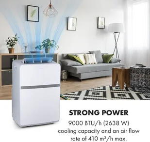 Klarstein Ion Breeze system klimatyzacji 9000 BTU 410 m/h 16-32°C biały ACO8-Ion Breeze 9k - Klimatyzatory - miniaturka - grafika 3