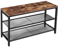 Szafki na buty - AmeliaHome AmeliaHome - Szafka na buty Stojąca Brązowo Czarna INDUSTRIAL II 44,5x80x30 cm - miniaturka - grafika 1