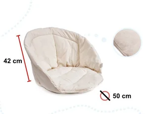 Huśtawka fotel bocianie gniazdo ecru XL z poduszką - Fotele i krzesła ogrodowe - miniaturka - grafika 3