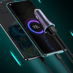 Baseus Baseus Golden Contactor Pro | Ładowarka samochodowa USB USB-C Power Delivery Quick Charge 4.0 Samsung AFC Huawei SCP 40W do iPhone 12 CCJD-03 - Ładowarki samochodowe - miniaturka - grafika 3