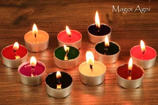 Magoi Agni Tealight - zielona świeca z wosku (herbaciarka) 6 sztuk drim83kpl - Świece - miniaturka - grafika 3