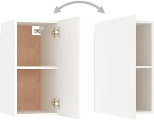 VidaXL Lumarko Szafka telewizyjna, biała, 30,5x30x60 cm, płyta wiórowa - Szafki RTV - miniaturka - grafika 11