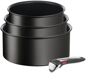 Zestawy garnków i patelni - Tefal zestaw naczyń Ingenio Eco Resist ON L7679202 4 szt - miniaturka - grafika 1