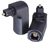 Akcesoria do tabletów i e-booków - InLine Adapter AV Toslink M/F kątowy Czarny 89900B - miniaturka - grafika 1