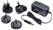 Złącza, przejściówki, adaptery - Lindy 73832 Przejściówka zasilania 2,5/2,1mm wyposażona w międzynarodowe wtyki 12V DC 1,25A LY-73832 - miniaturka - grafika 1