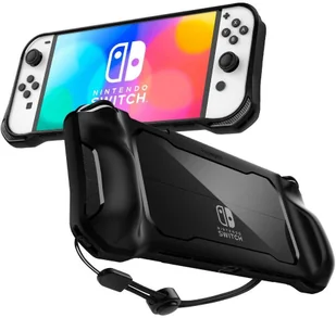 SPIGEN Etui SPIGEN Rugged Armor do Nintendo Switch Oled Czarny Raty BRAK - Gadżety dla graczy - miniaturka - grafika 2