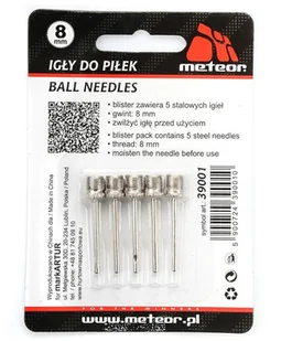 Meteor Igły do pompki 8 mm 39001 39001 - Wyposażenie sportowe i gimnastyczne - miniaturka - grafika 3