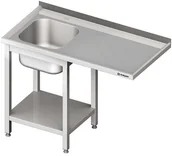 Stoły gastronomiczne - Stalgast Stół ze zlewem jednokomorowym W1200xD600xH900 mm (980966120) - miniaturka - grafika 1