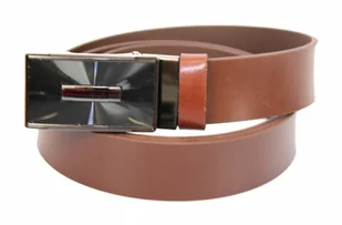 Complex (PL) Pasek Skórzany Do Garnituru (PL) 35 mm AUTOMAT SAMOZACISK ŁAMANY KLAMRA "CZARNA 35" Skóra Naturalna Licowa BRĄZOWY - Paski - miniaturka - grafika 4