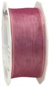 Pasmanteria - Pattberg Prezent 40 MM 25 m Four Seasons  taśma organza z drutu, brudny róż 6074025-216 - miniaturka - grafika 1