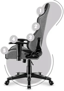 huzaro Ranger 6.0 Grey Mesh - Fotele gamingowe - miniaturka - grafika 14