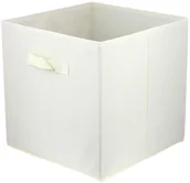 Pudła i pojemniki do przechowywania - Pudełko tekstylne Spaceo Kub 31 x 31 x 31 cm białe - miniaturka - grafika 1