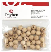 Pozostałe akcesoria dla plastyków - Rayher 6250900 kule z surowego drewna, przewiercone, świetna otworu 25 MM,  6 MM, SB-Btl sztuk, 25 MM , otwór 6 MM 62-509-00 - miniaturka - grafika 1