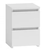 Szafki nocne - Topeshop Szafka stolik nocny MALWA, 2 szuflady, biała, 30x30x40 cm - miniaturka - grafika 1